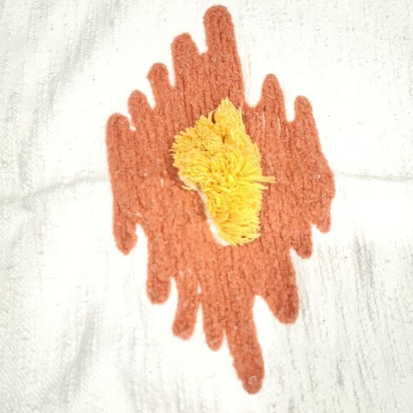 Anthro Tufted Flowers Tasseled Throw Blanket - Picture 6 of 13